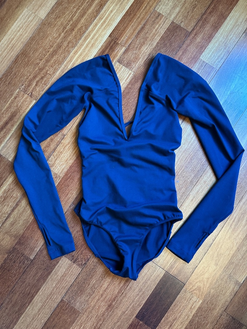 FP Movement by Free People Long-Sleeve Bodysuit in Navy